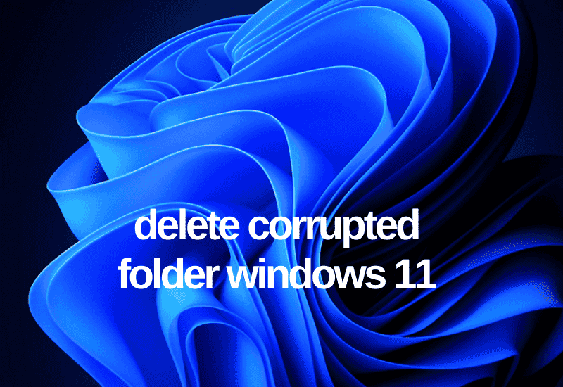 delete corrupted folder windows 11