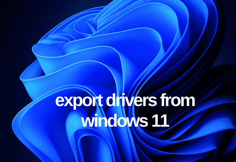 export drivers from windows 11