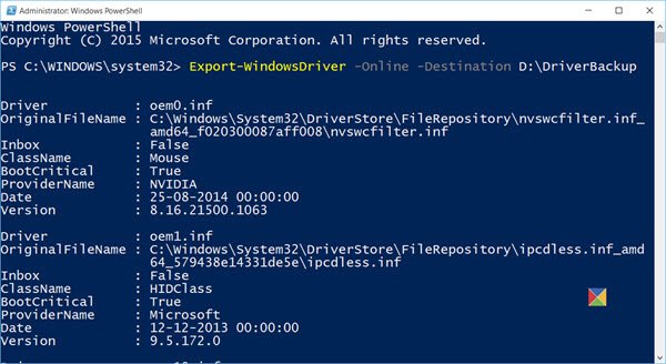 export drivers from windows 11