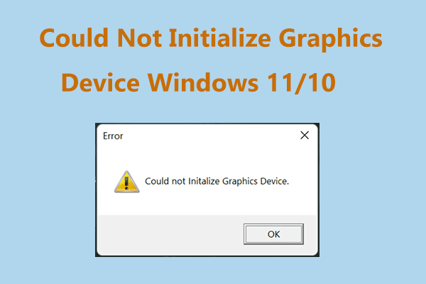 initialize graphics device windows 11